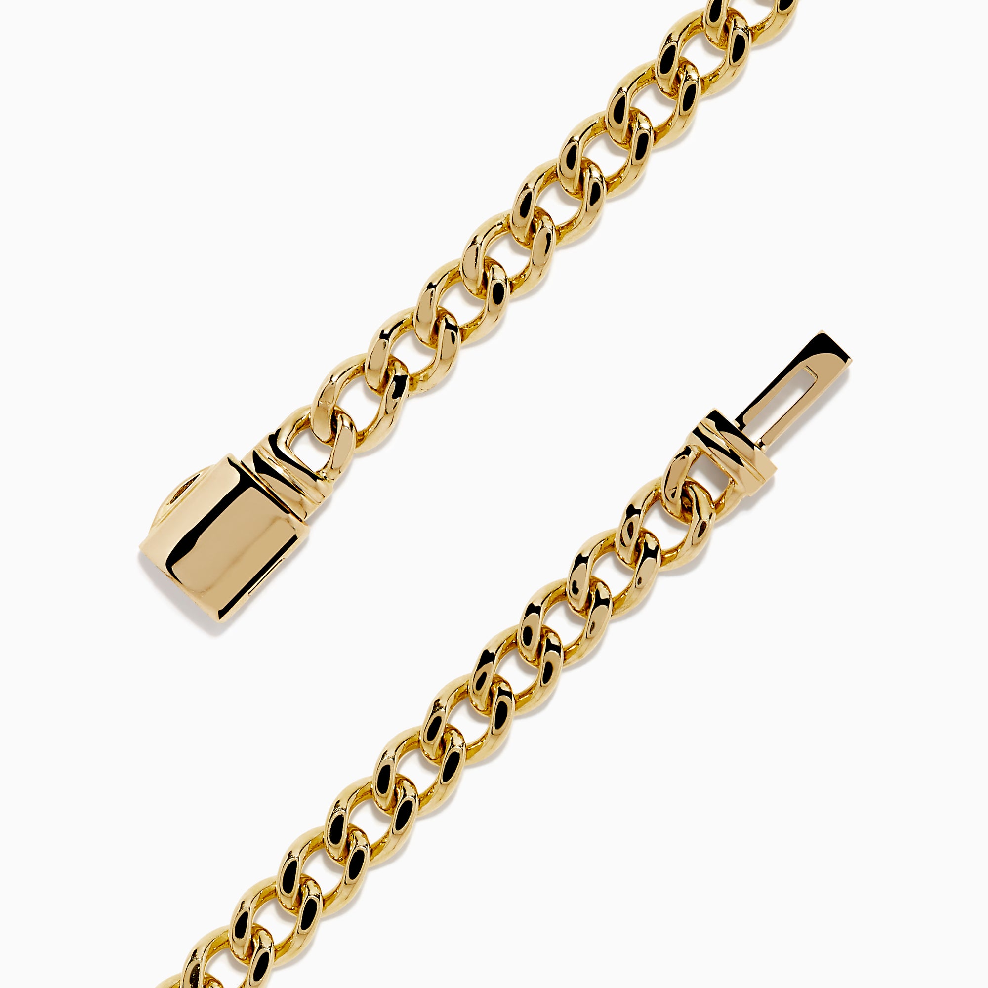 The D'Oro 14K Yellow Gold Diamond Bracelet features a rectangular diamond-accented centerpiece on a gold chain, bordered with additional gems and secured by a sleek cylindrical clasp.