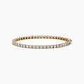 The Pave Classica 14K Two-Tone Gold Diamond Tennis Bracelet, featuring 0.51 TCW of diamonds in a sleek single-row design, is displayed on a white background.