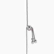 The 925 Sterling Silver Diamond Bouquet Bolo Bracelet features sparkling flower-shaped diamond clusters and an adjustable sliding clasp for a perfect fit.