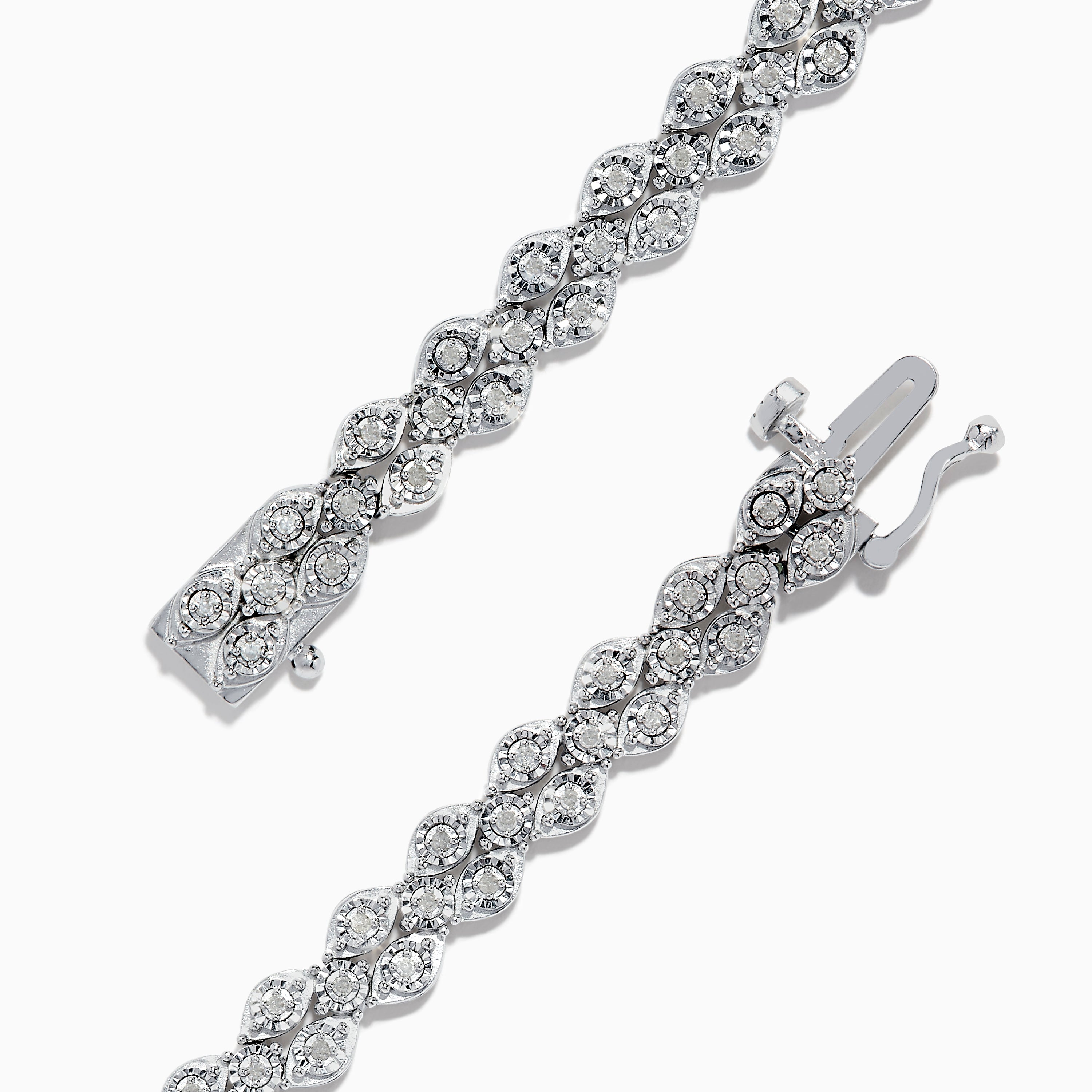 Effy 925 Sterling Silver Diamond Bracelet