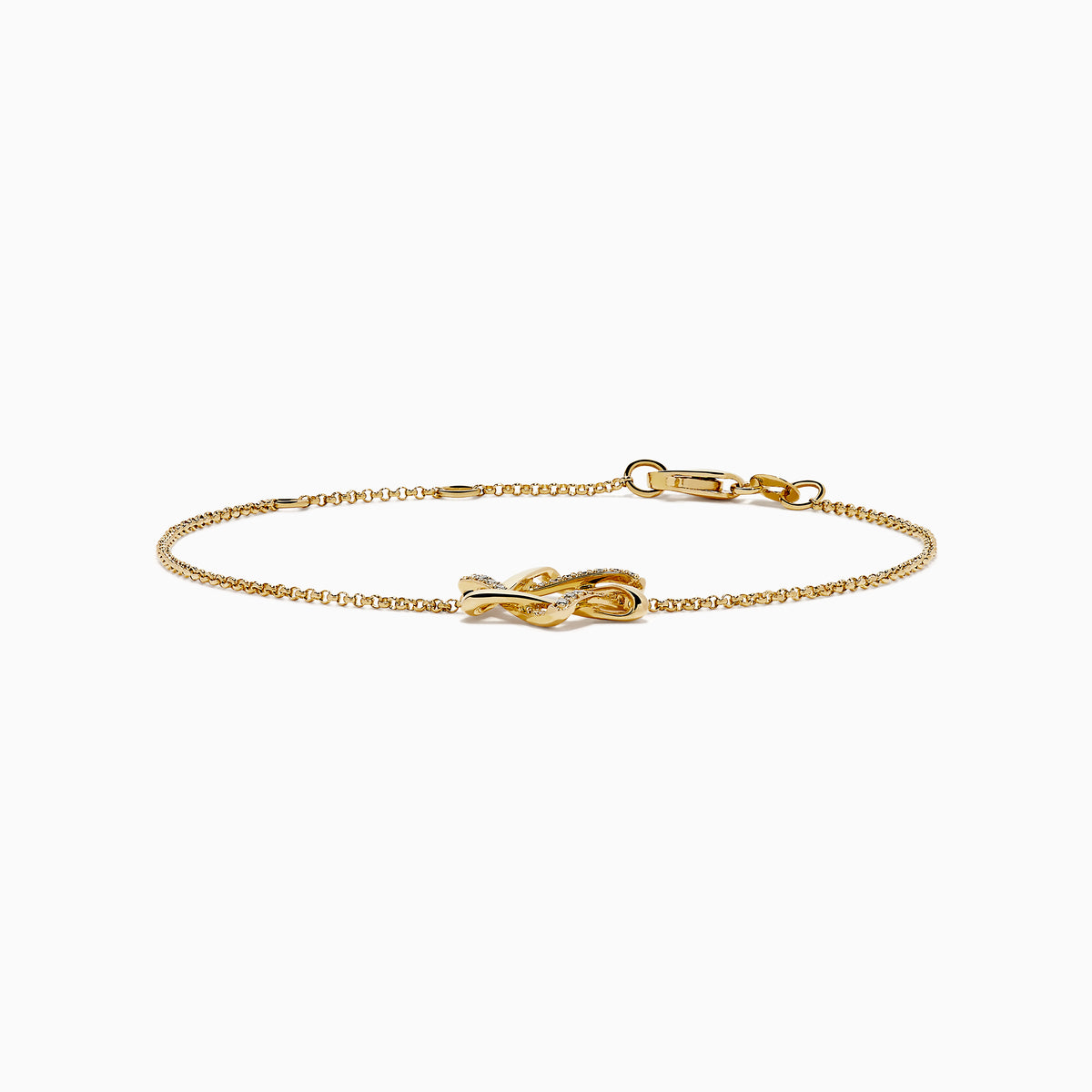 14K Yellow Gold Diamond Pavé Star of David Bracelet