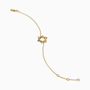 14K Yellow Gold Diamond Pavé Star of David Bracelet