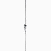 The Pave Classica 14K White Gold Diamond Pendant is a delicate necklace featuring a cushion-shaped pendant encrusted with sparkling white diamonds, shown against a plain white background.