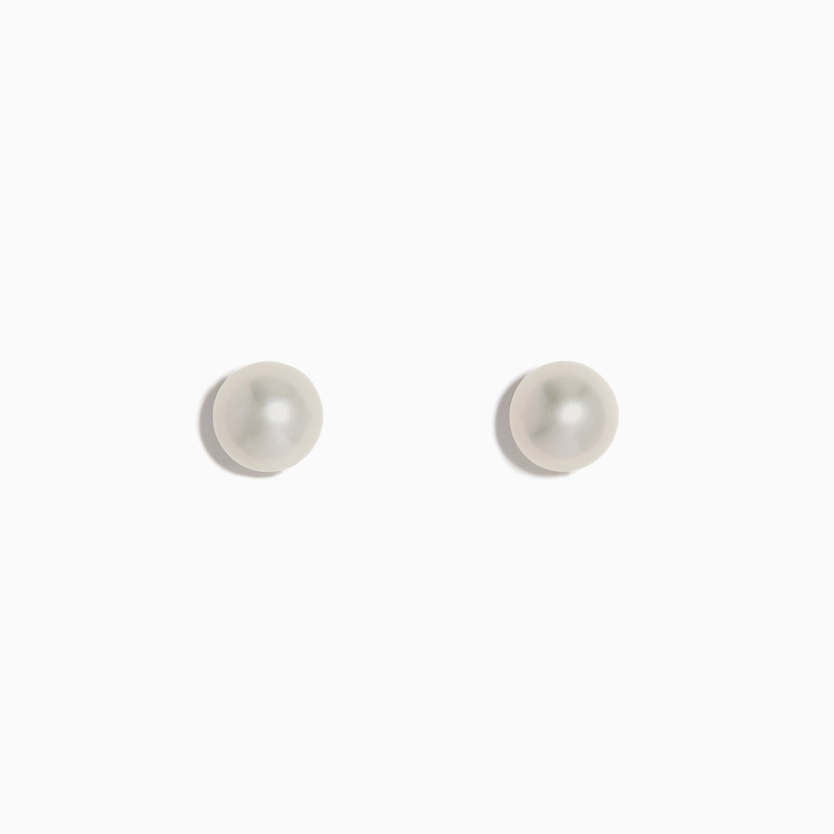 The 14K Yellow Gold Cultured Akoya Pearl Stud Earrings feature classic round pearls set on yellow gold, shown against a plain white background.