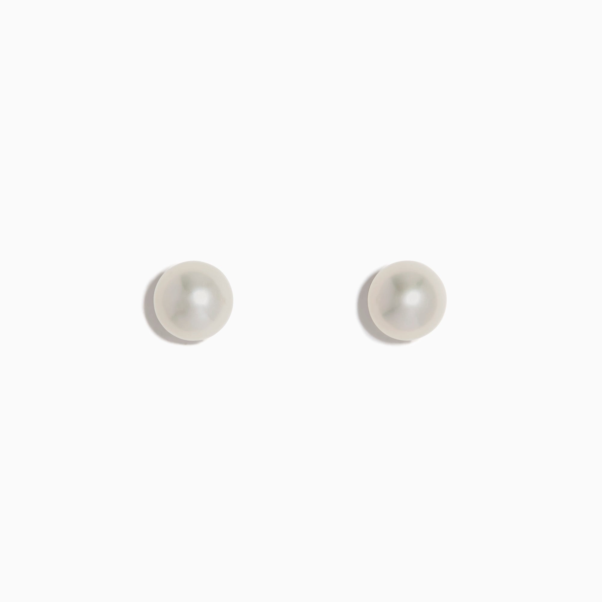 The 14K Yellow Gold Cultured Akoya Pearl Stud Earrings feature classic round pearls set on yellow gold, shown against a plain white background.