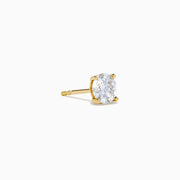 The Star Lab Grown Diamond Stud Earrings in 18K Yellow Gold feature round lab diamonds set in yellow gold prongs, shown against a plain white background.