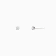A pair of 14K White Gold Diamond Solitaire Stud Earrings, 0.15 TCW, featuring small round diamonds in a simple prong setting, displayed on a plain white background.