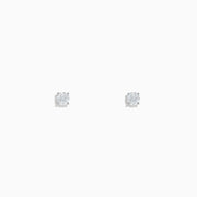 A pair of 14K White Gold Diamond Solitaire Stud Earrings, 0.33 TCW, featuring a classic four-prong setting, displayed on a plain white background.