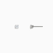 A pair of 14K White Gold Diamond Solitaire Stud Earrings, 0.33 TCW, featuring a classic four-prong setting, displayed on a plain white background.