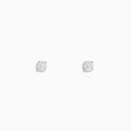 14K White Gold Diamond Solitaire Stud Earrings, 0.50 TCW—elegant prong-set round diamond studs on a white gold setting.