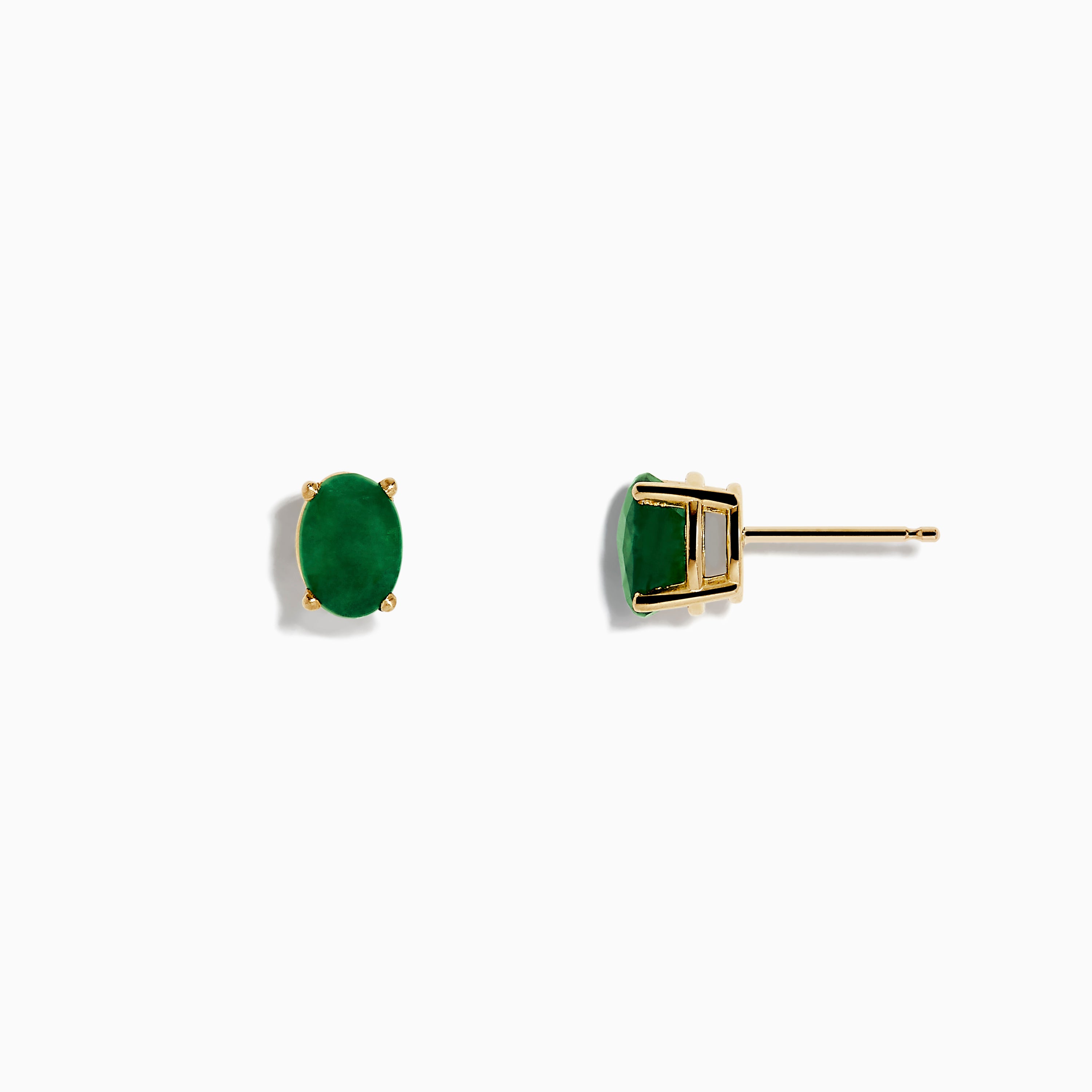 Effy Brasilica 14K Yellow Gold Emerald Stud Earrings