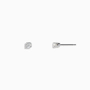 The 14K White Gold Diamond Solitaire Stud Earrings 0.25 TCW feature small, round diamonds in prong settings, shown on a plain white background.