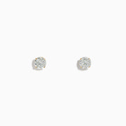The 14K Yellow Gold Diamond Solitaire Stud Earrings 1.00 TCW feature round, clear diamonds set in yellow gold, shown against a plain white background.
