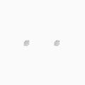 A pair of 14K White Gold Diamond Solitaire Stud Earrings, 0.15 TCW, are displayed on a plain white background.