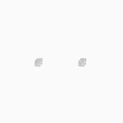 A pair of 14K White Gold Diamond Solitaire Stud Earrings, 0.15 TCW, are displayed on a plain white background.