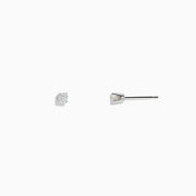 A pair of 14K White Gold Diamond Solitaire Stud Earrings, 0.15 TCW, are displayed on a plain white background.