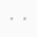 14 Karat White Gold Diamond Stud Earrings with 0.33TCW round diamonds are displayed on a plain white background.