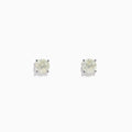 The 14 Karat White Gold Diamond Stud Earrings feature 1.50TCW round diamonds in classic prong settings, shown on a plain white background.