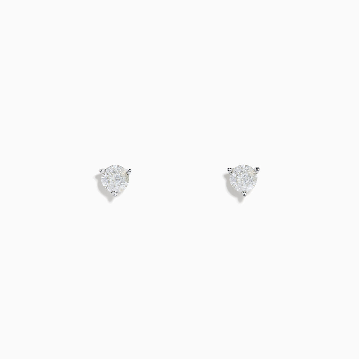 The 14 Karat White Gold Diamond Stud Earrings feature 0.40TCW round diamonds, set in white gold and shown on a plain white background.