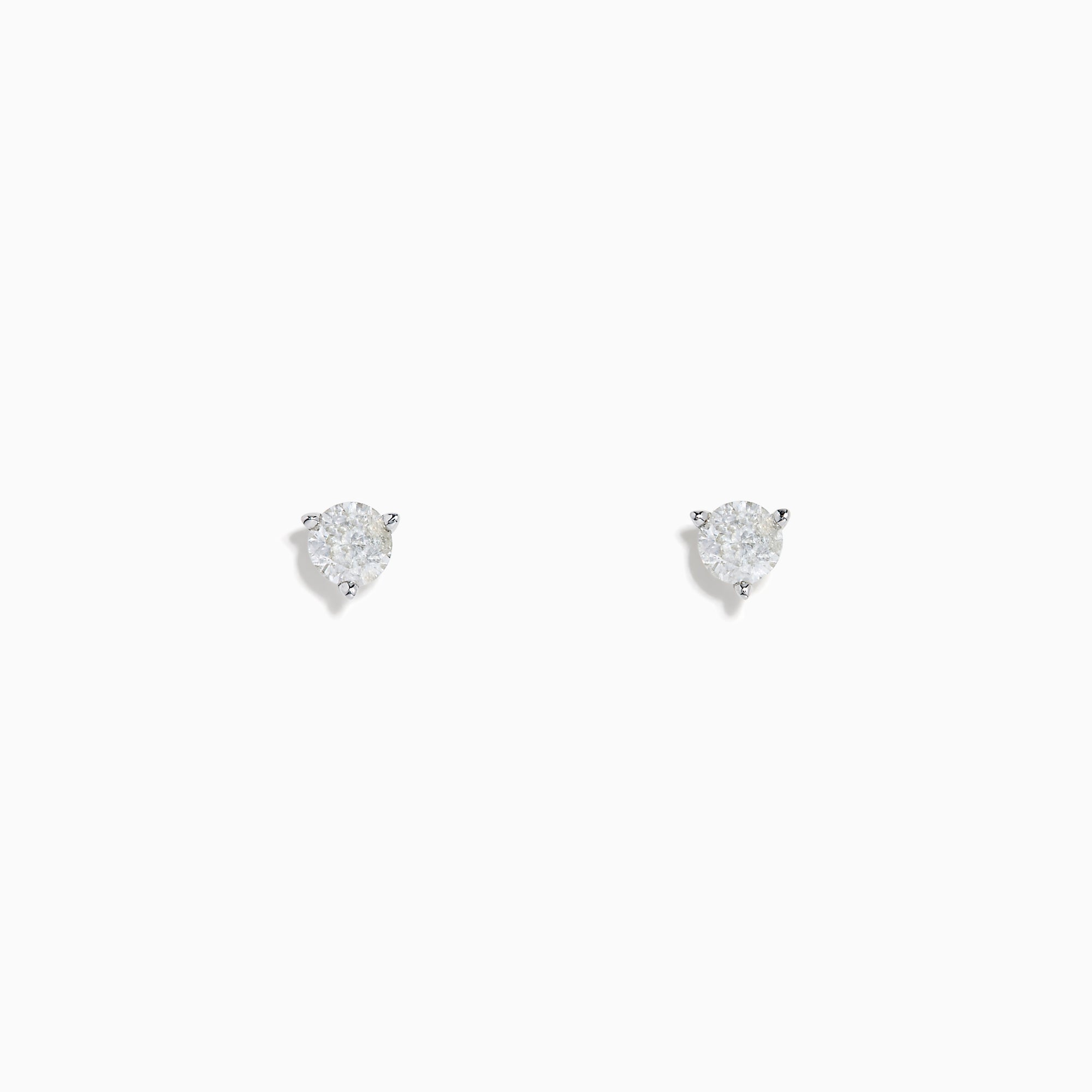 The 14 Karat White Gold Diamond Stud Earrings feature 0.40TCW round diamonds, set in white gold and shown on a plain white background.
