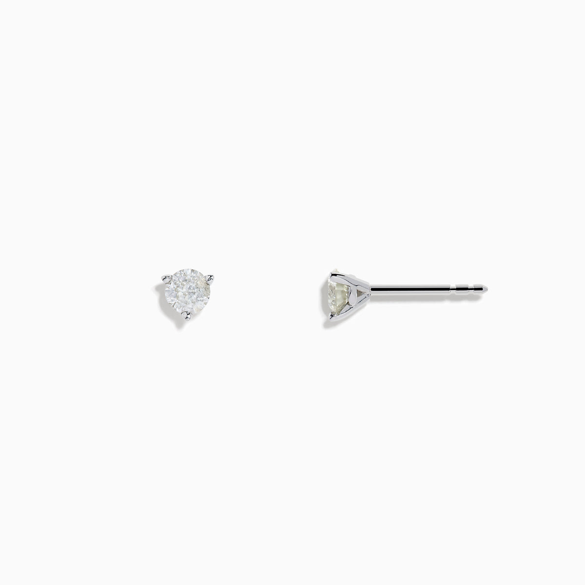 The 14 Karat White Gold Diamond Stud Earrings feature 0.40TCW round diamonds, set in white gold and shown on a plain white background.