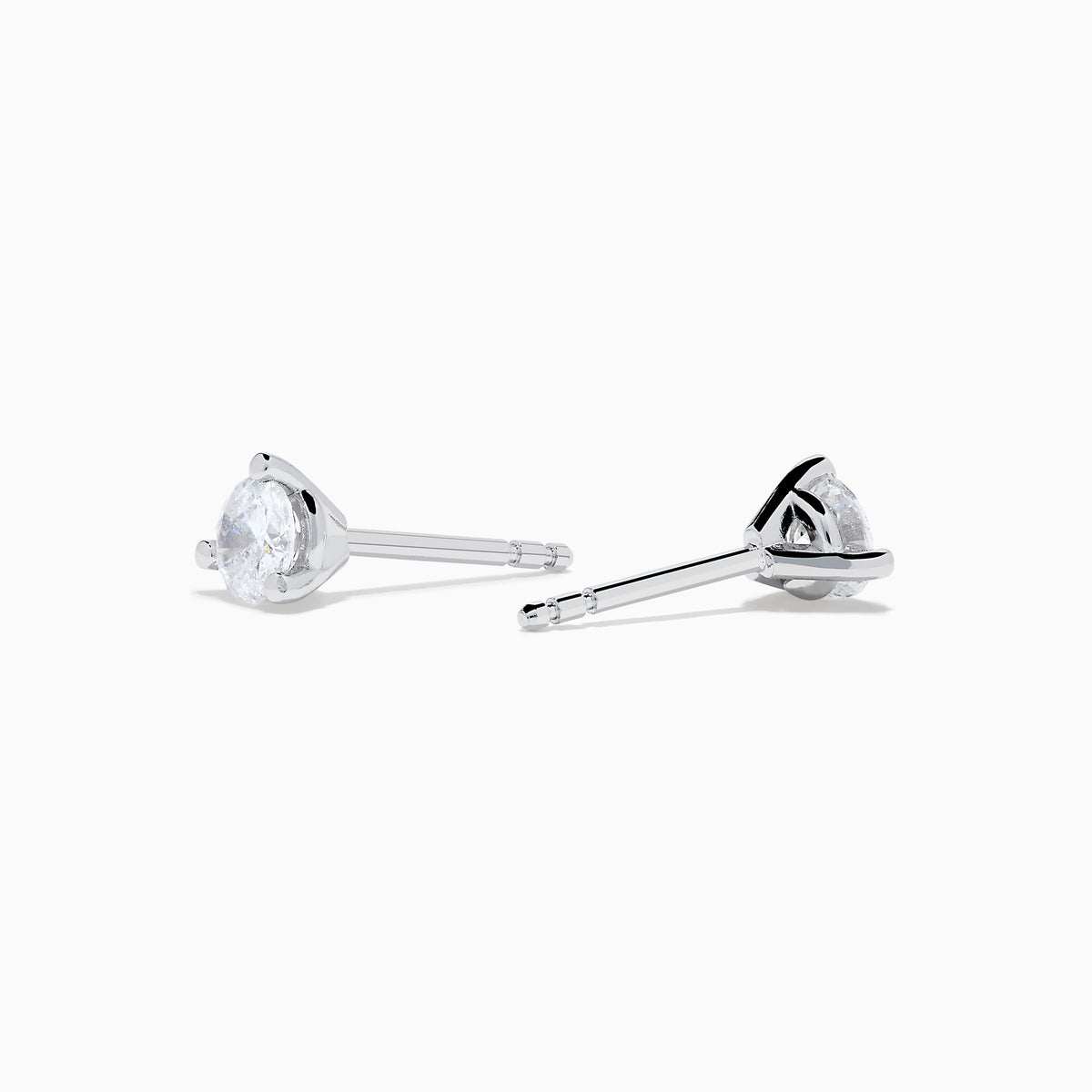 The 14K White Gold 0.50ct Diamond Stud Earrings feature small, round diamonds set in classic white gold, shown against a clean white background.