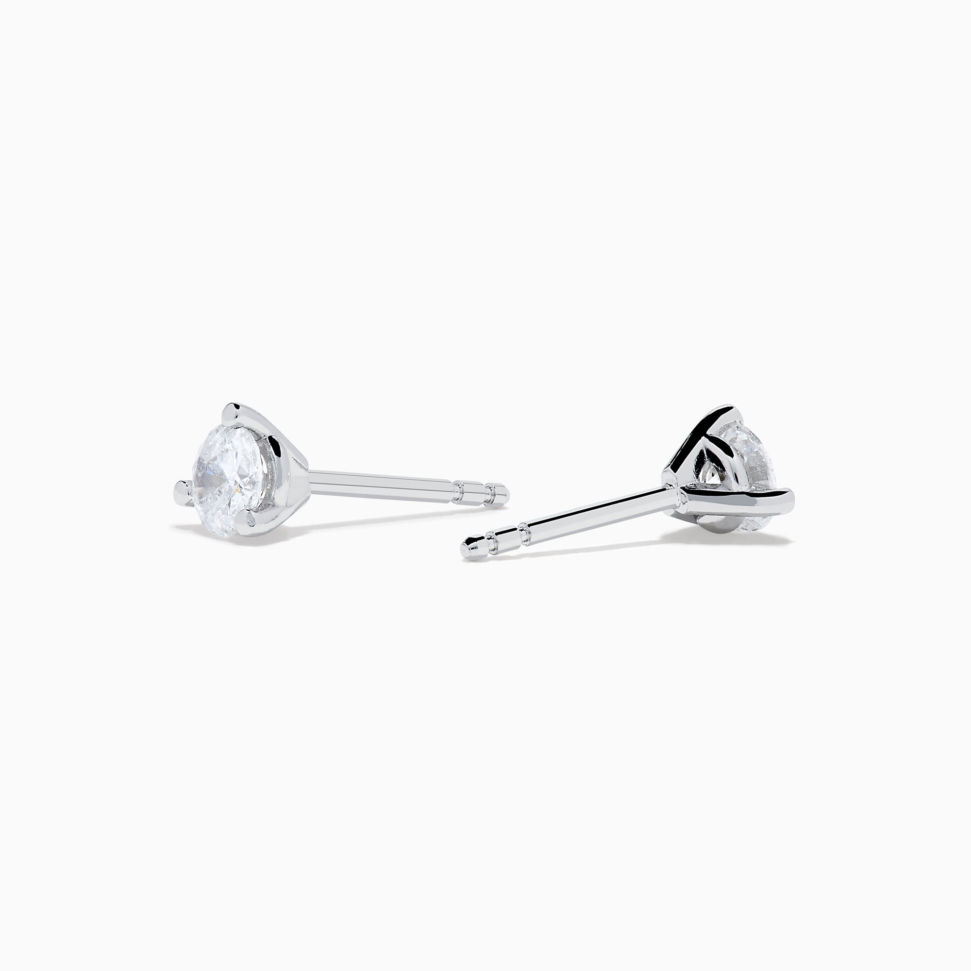 The 14K White Gold 0.50ct Diamond Stud Earrings feature small, round diamonds set in classic white gold, shown against a clean white background.