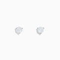 A pair of 14 Karat White Gold Diamond Stud Earrings with 1.00TCW round diamonds is displayed on a plain white background.