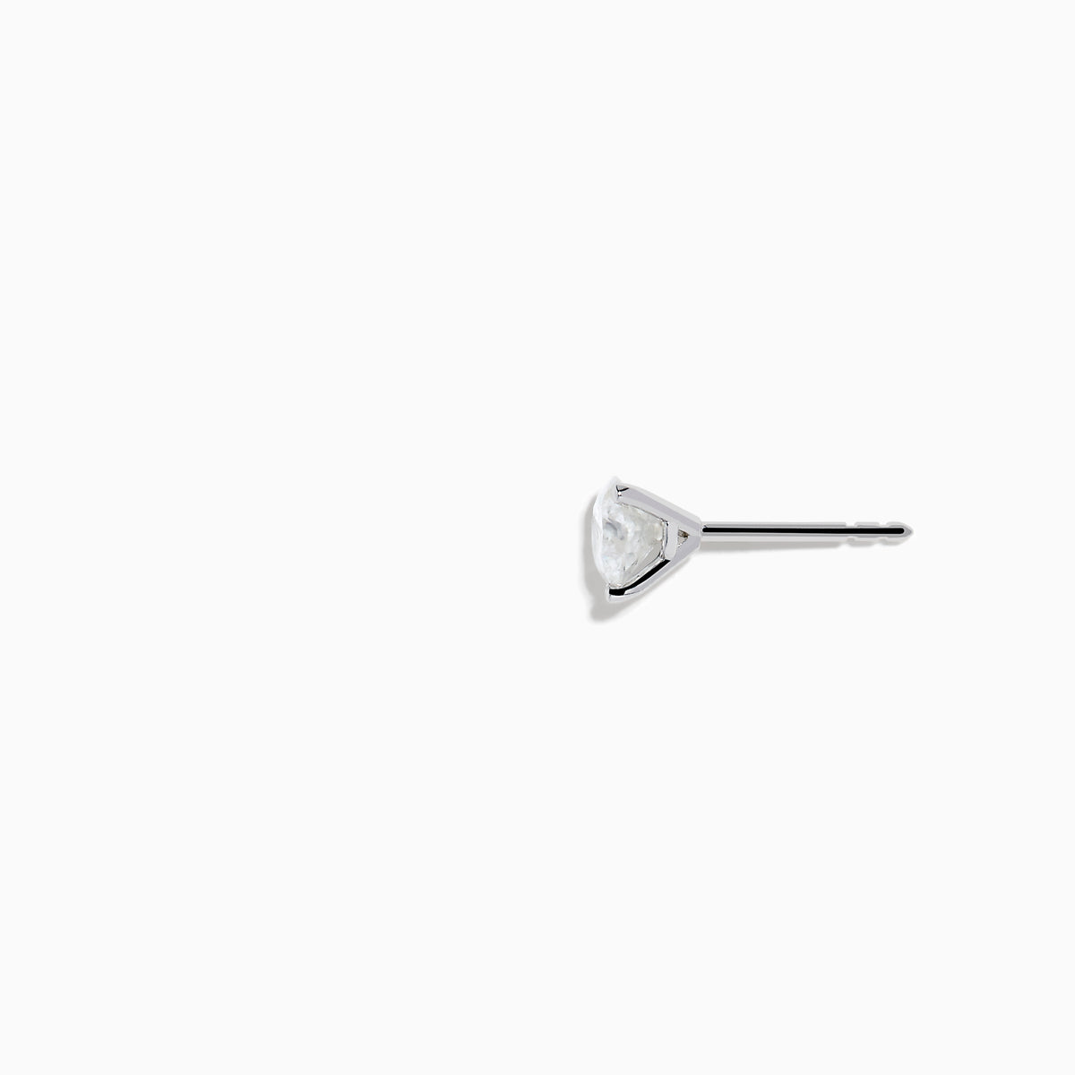A pair of 14 Karat White Gold Diamond Stud Earrings with 1.00TCW round diamonds is displayed on a plain white background.