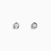 The 925 Sterling Silver Diamond Stud Earrings feature round, clear diamonds set in sterling silver, displayed against a plain white background.