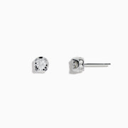The 925 Sterling Silver Diamond Stud Earrings feature round, clear diamonds set in sterling silver, displayed against a plain white background.