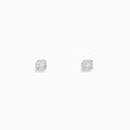 A pair of 14K White Gold Diamond Solitaire Stud Earrings (0.10 TCW) featuring small, round diamonds in a minimalistic setting, displayed against a plain white background.