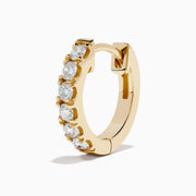 14K Yellow Gold Diamond Pavé Huggie Earrings