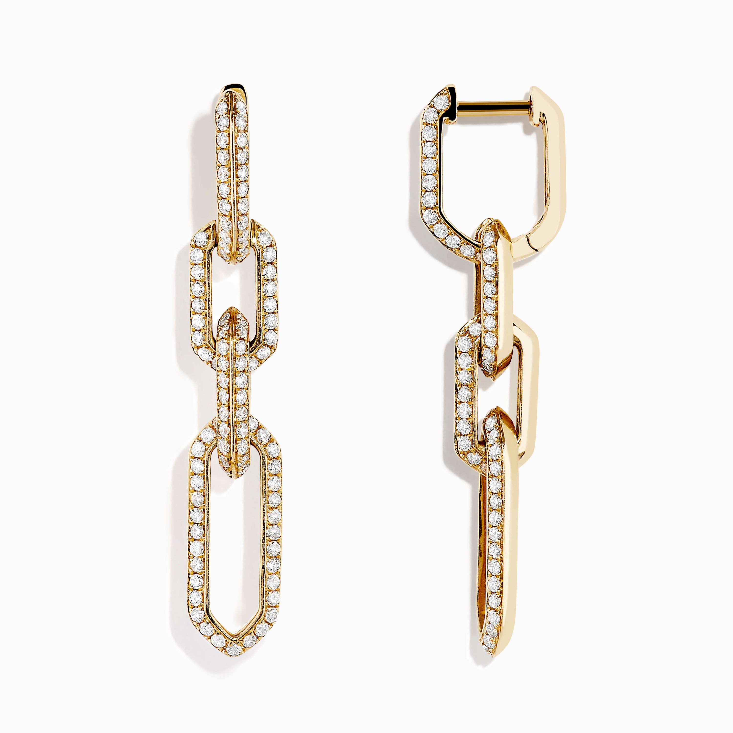 m*i様 【ゴールド】SYKIA Rainy Day Branches Pier D'Oro 14K Yellow Gold Chain Link Diamond Drop Earrings