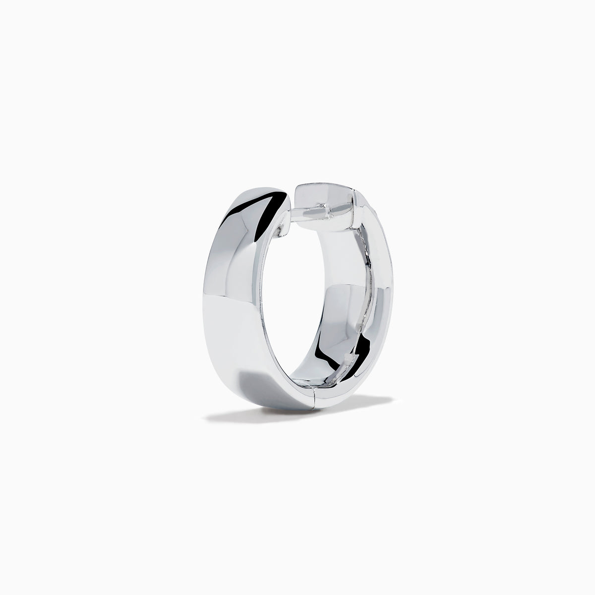 A pair of 14K White Gold Diamond Three Row Pave Small Hoop Earrings is shown on a plain white background, featuring multiple rows of sparkling diamonds in an elegant pave small hoop design.