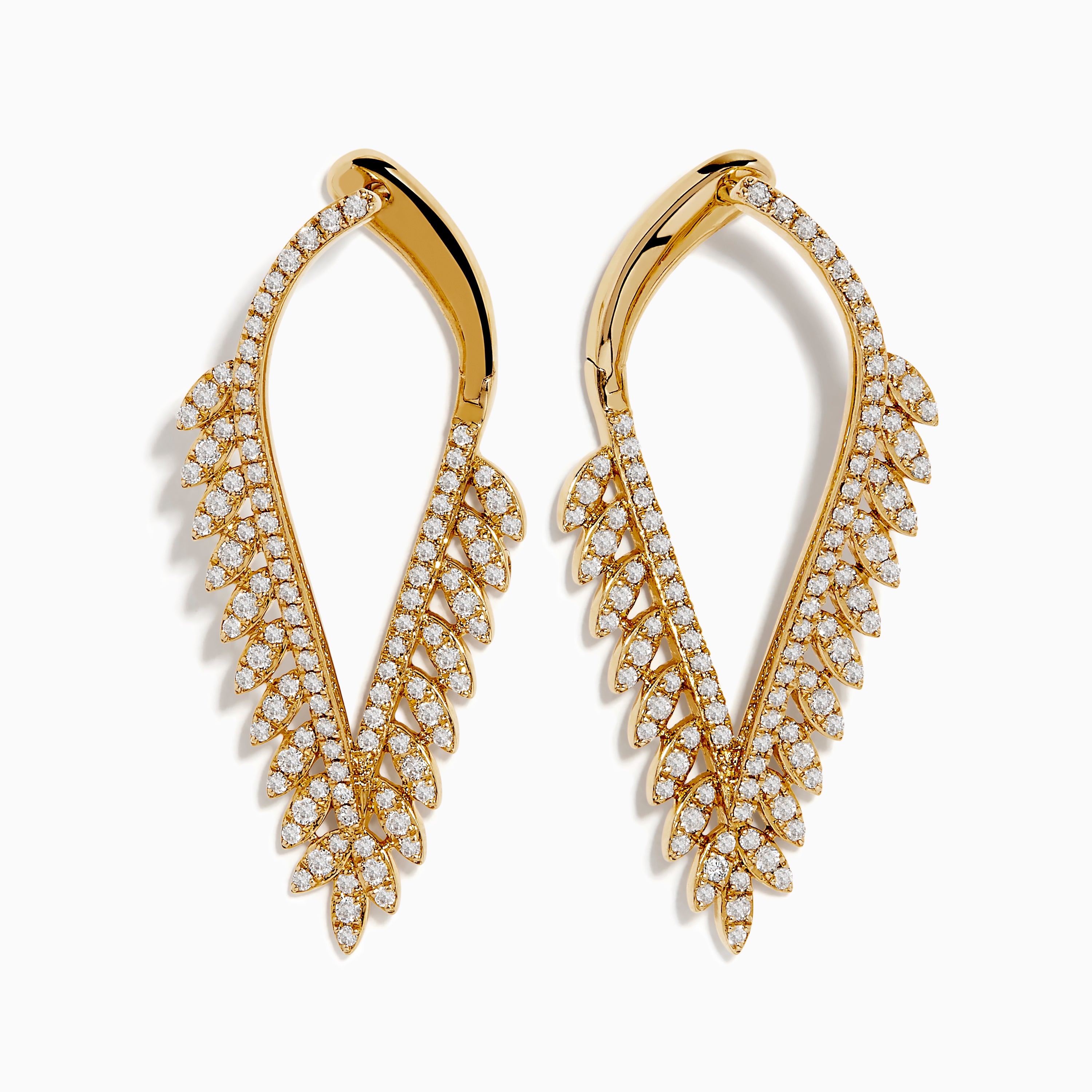 Effy D'Oro 14k Yellow Gold Diamond Statement Earrings