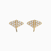 14K Yellow Gold Diamond Pavé Stingray Stud Earrings
