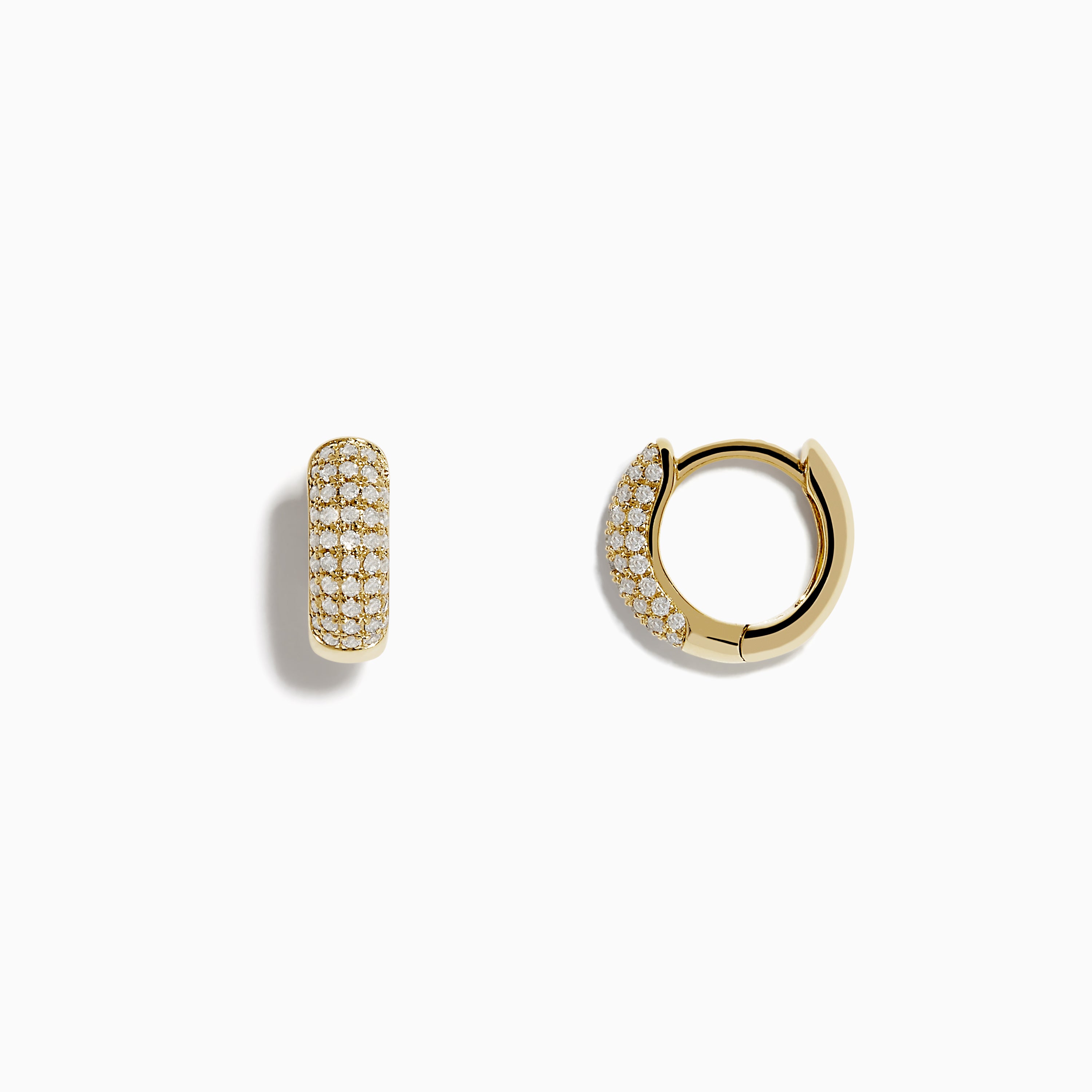 Gold diamond pave earrings Clearance