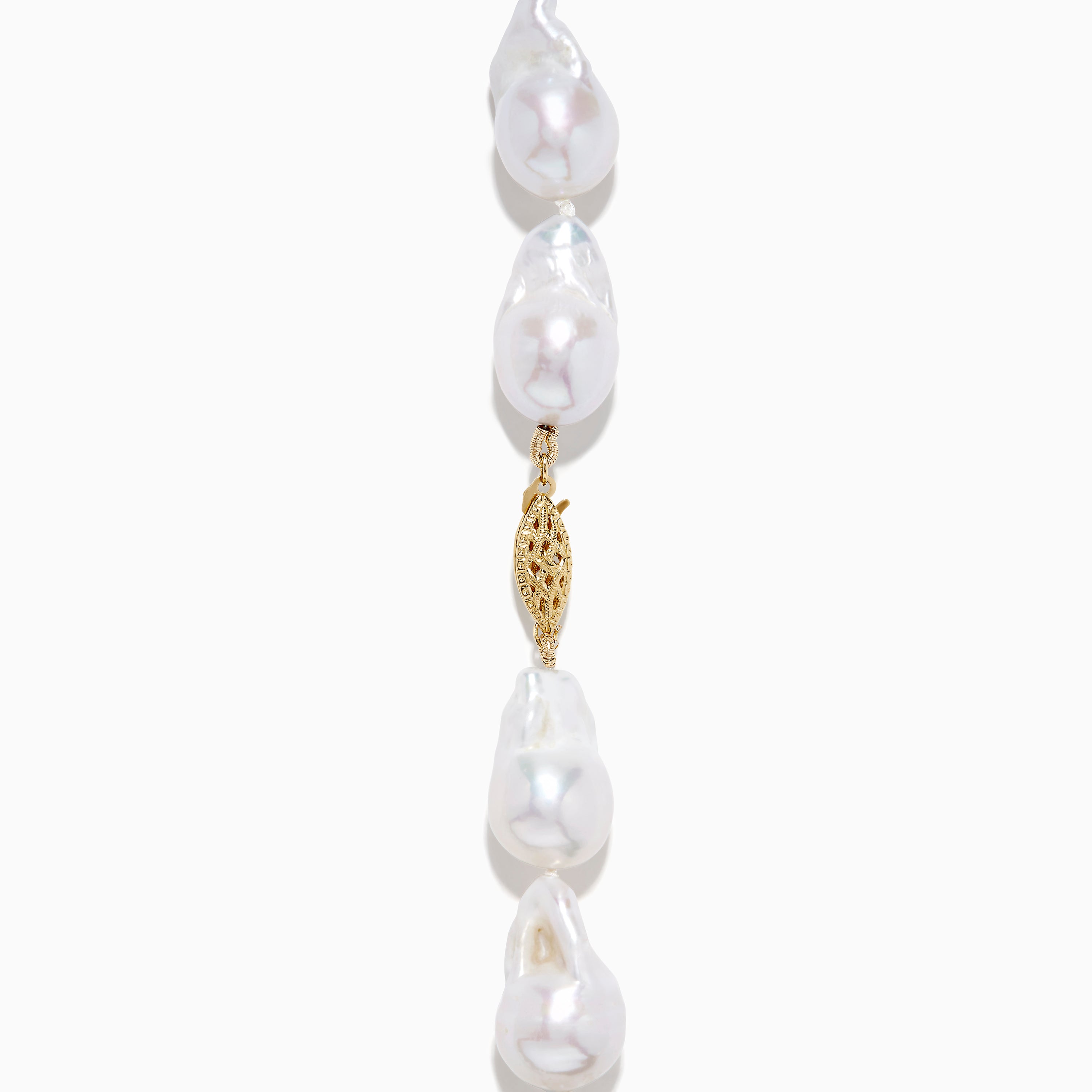 14K Yellow Gold Freshwater Baroque Pearl Necklace – effyjewelry.com