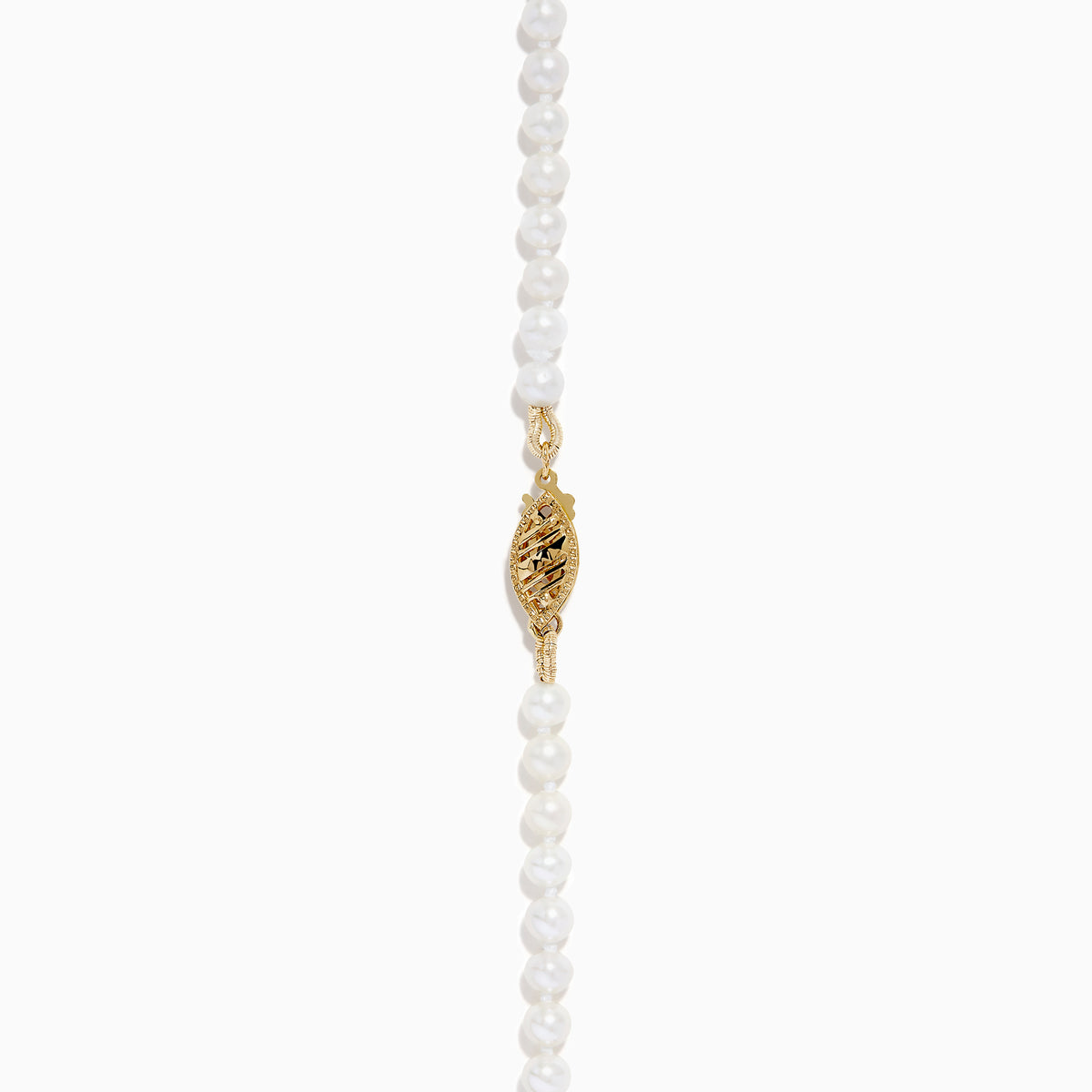 The 14K Yellow Gold Multi Color Freshwater Pearl Necklace features small white pearls graduating to larger pastel pink, peach, and lavender pearls at the center, all elegantly strung on 14K yellow gold.