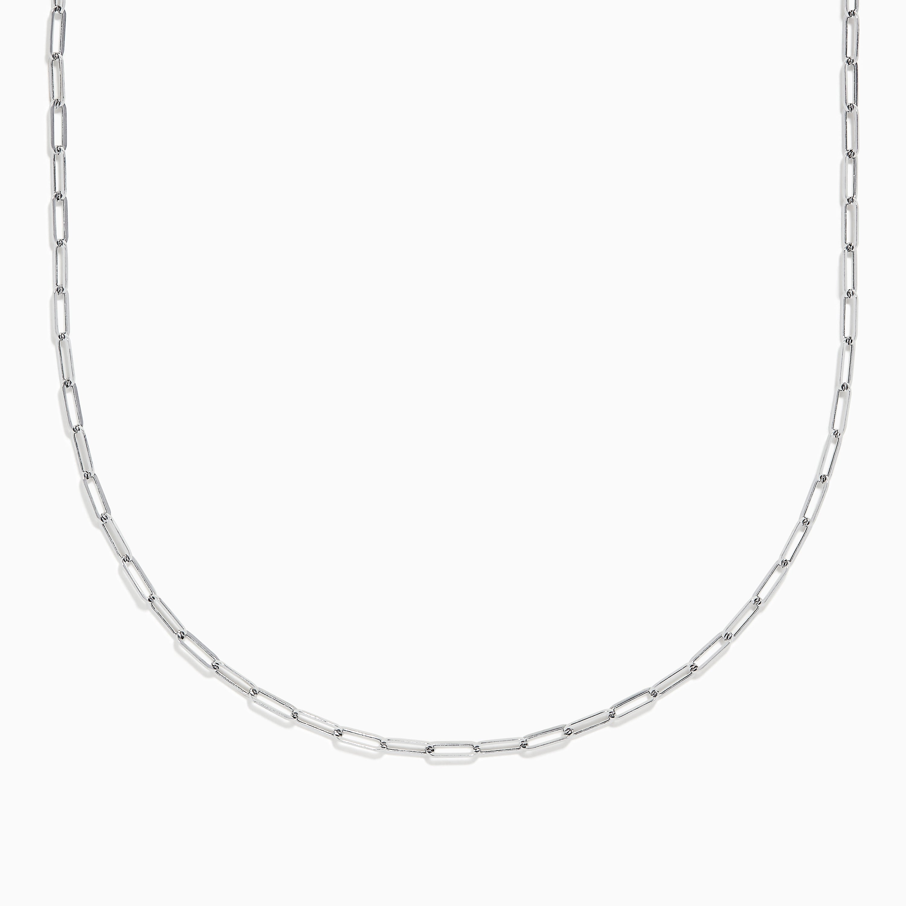 Effy Sterling Silver 18" 2.5mm Paperclip Chain