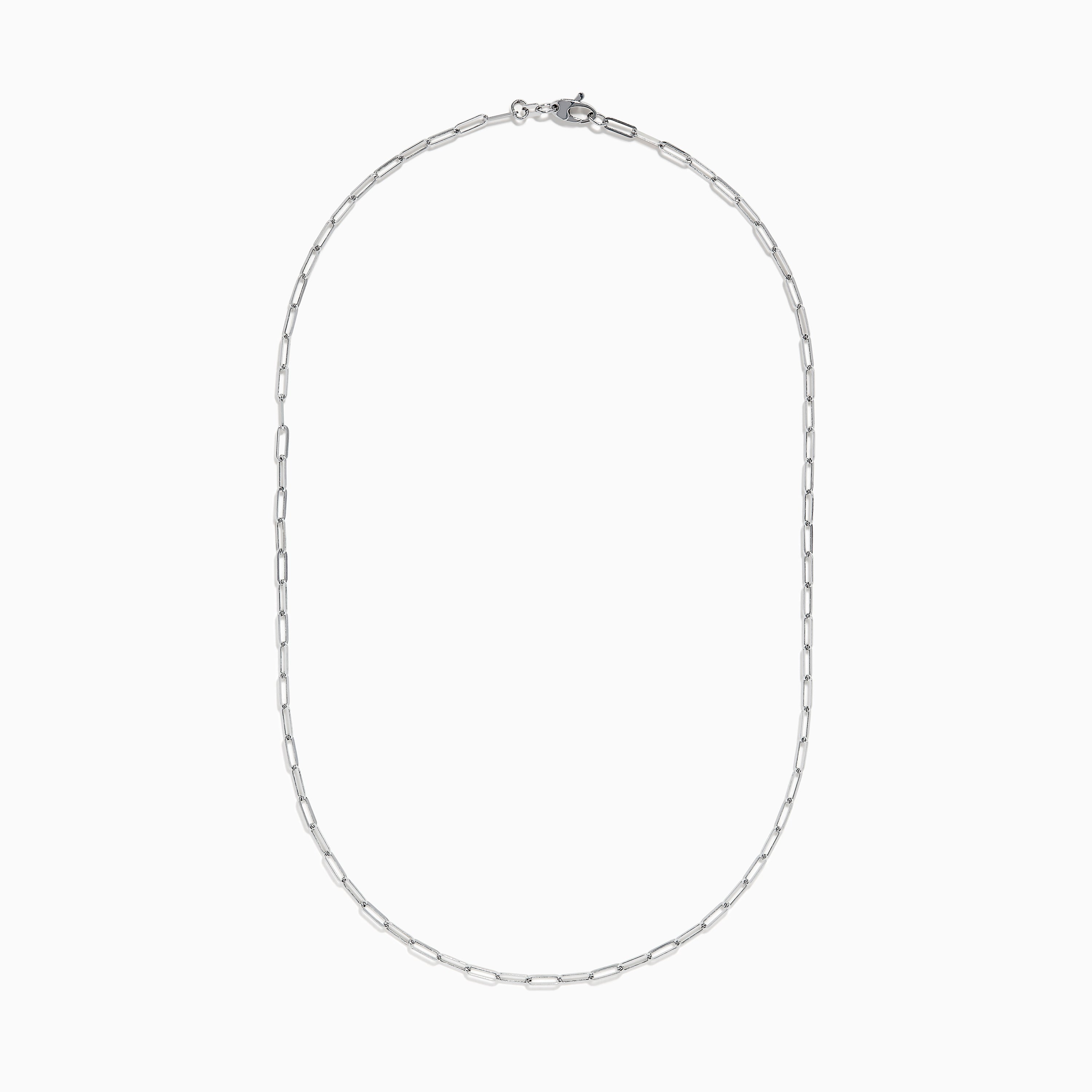 Effy Sterling Silver 18" 2.5mm Paperclip Chain