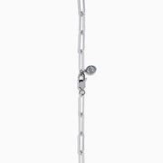 Sterling Silver Diamond Pavé Paperclip Necklace