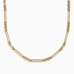 The 14K Yellow Gold Oval Paperclip Chain features alternating small oval and elongated bar links, shown on a white background.