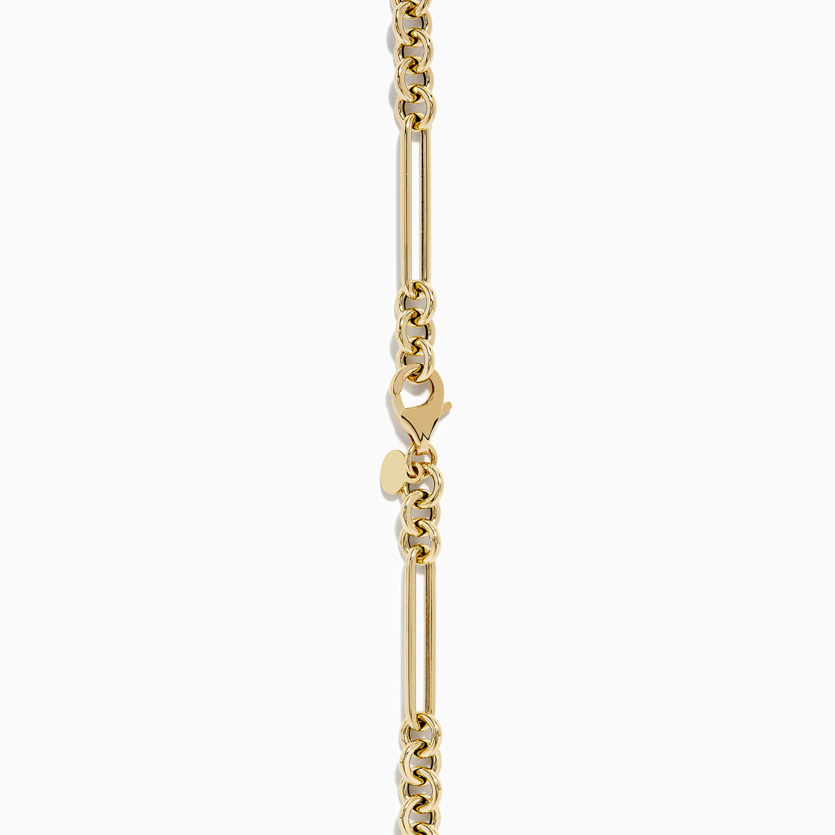 The 14K Yellow Gold Oval Paperclip Chain features alternating small oval and elongated bar links, shown on a white background.