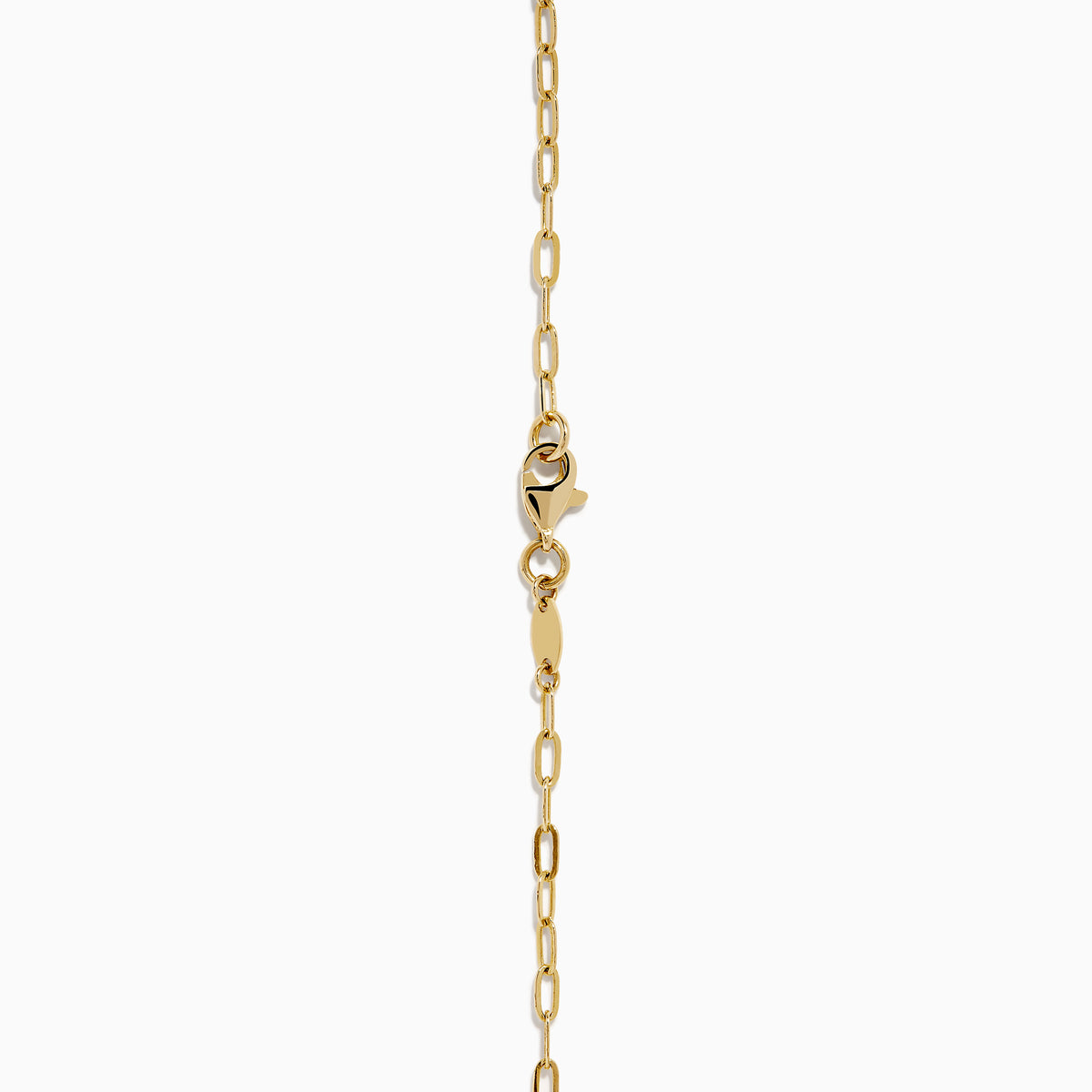 The 14K Yellow Gold Heart and Star Charm Pendant on Paperclip Necklace features elongated links and unique charms, shown on a plain white background.