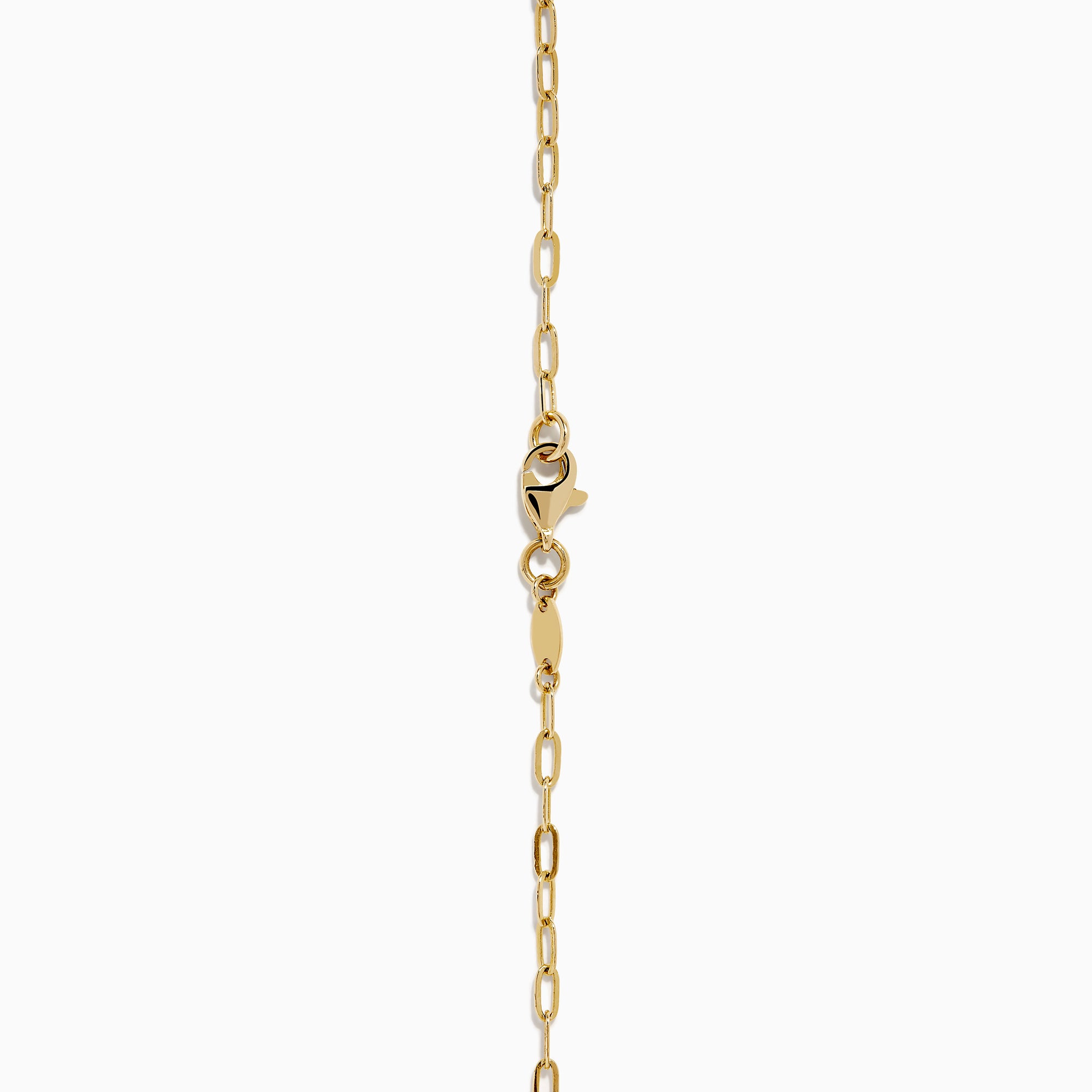 The 14K Yellow Gold Heart and Star Charm Pendant on Paperclip Necklace features elongated links and unique charms, shown on a plain white background.