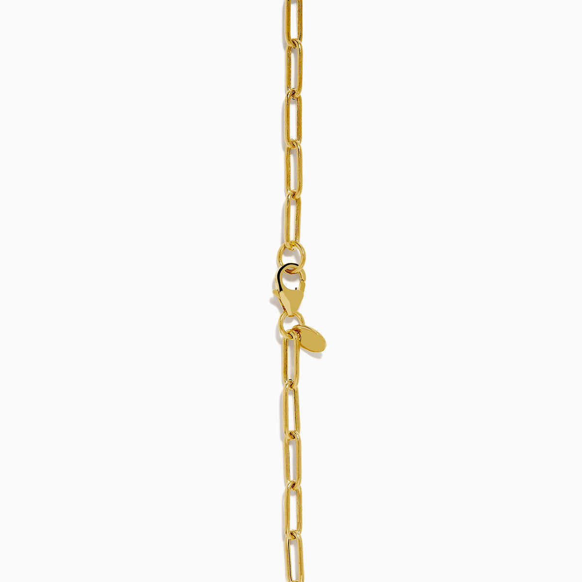 The 14K Yellow Gold Evil Eye Coin Pendant Paperclip Chain Necklace features a protective evil eye design with radiating lines, crafted in yellow gold for both style and symbolism, beautifully displayed on a plain white background.