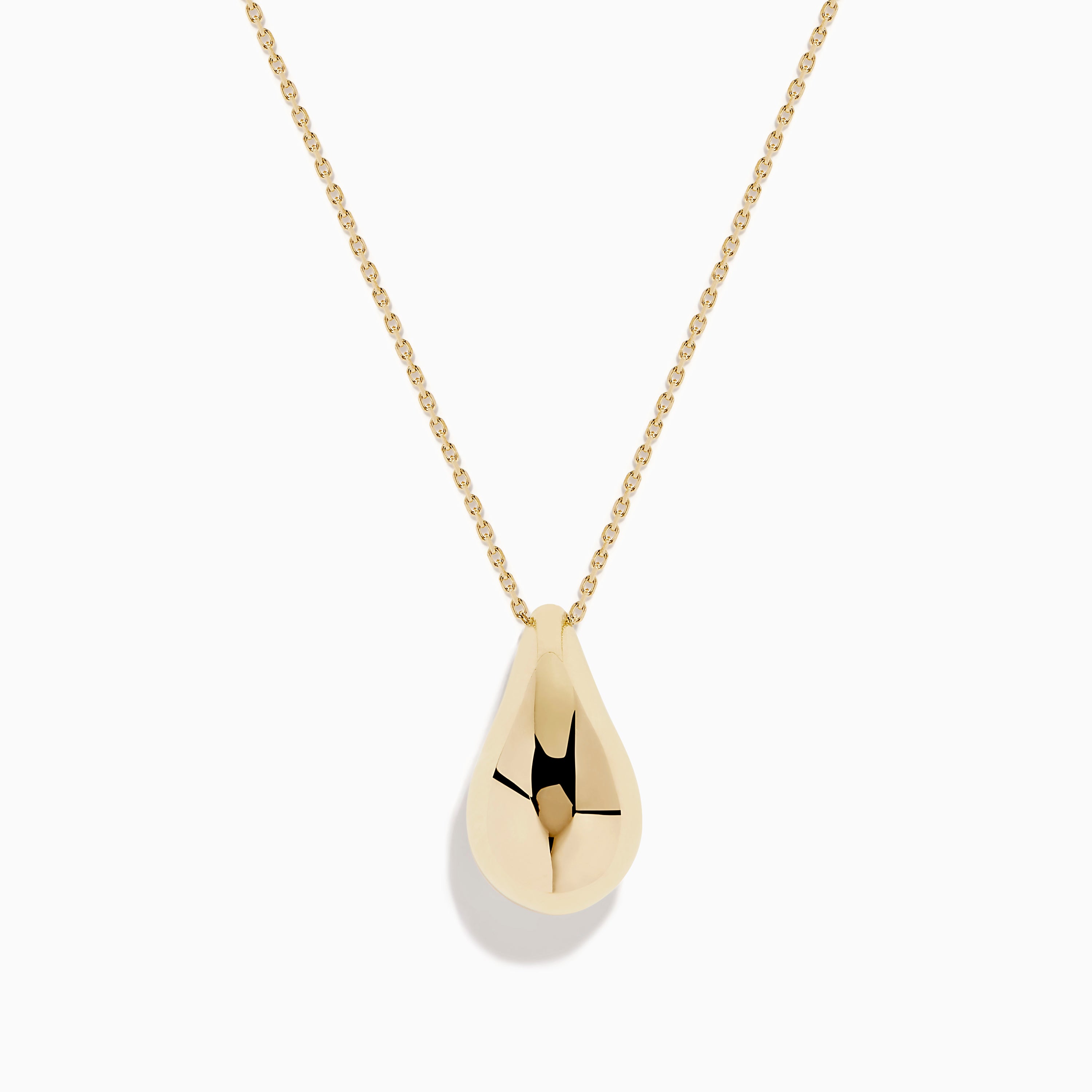 efeu teardrop Effy Jewelry 14 Karat Yellow Gold Polished Hollow Teardrop Pendant