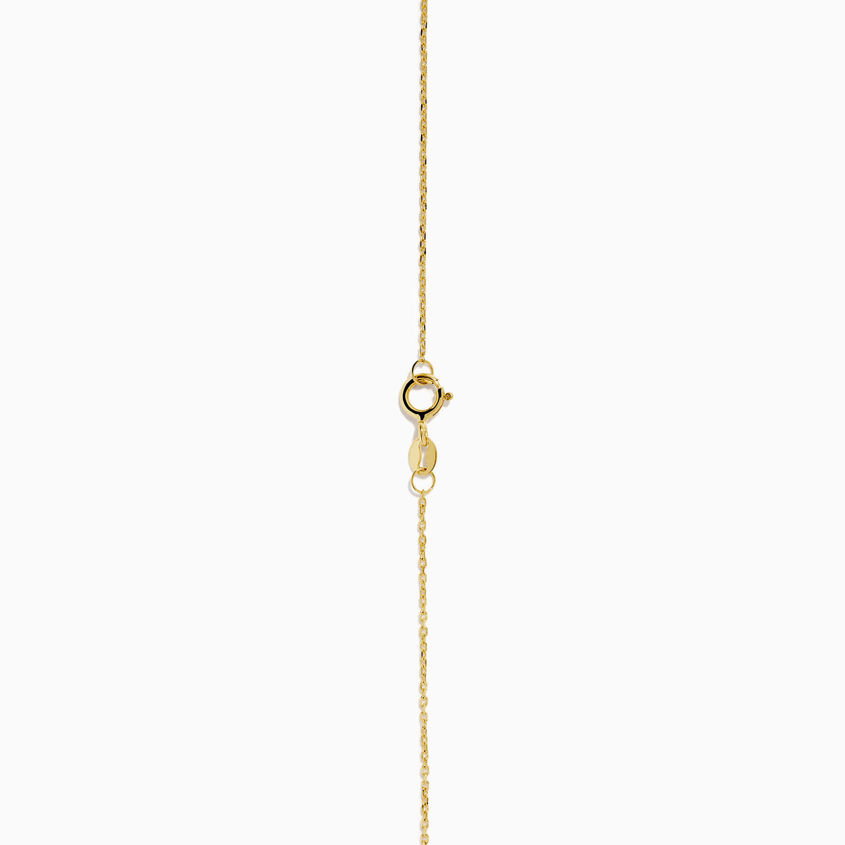 The 14K Yellow Gold Butterfly Station Necklace features three butterfly charms and four round beads evenly spaced along a delicate chain.